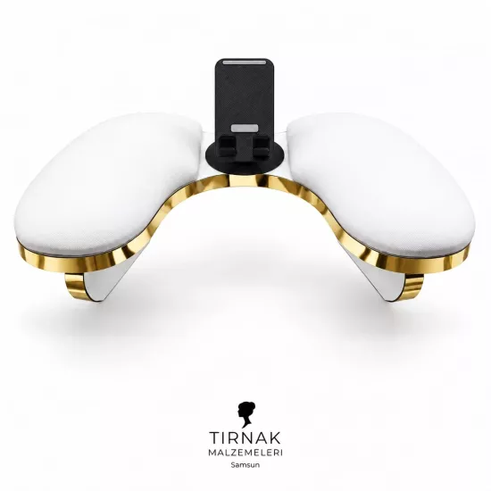 GOLD DETAYLI MANİKÜR SEHPA U MODEL TELEFON STANDLI