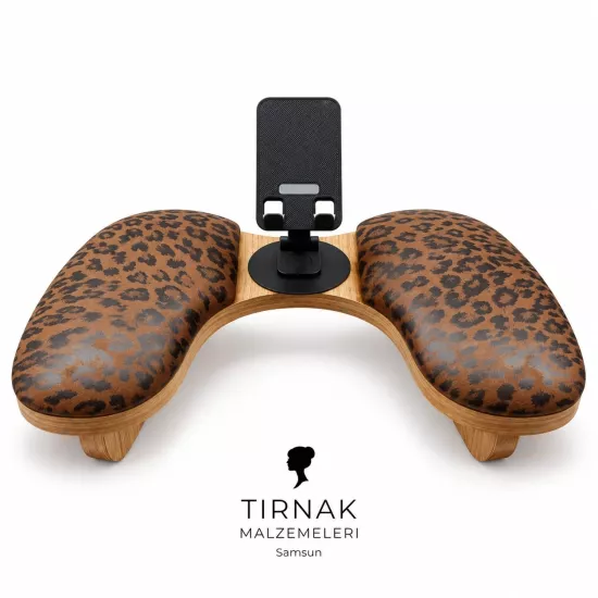 LEOPAR MANİKÜR SEHPA U MODEL TELEFON TUTACAKLI