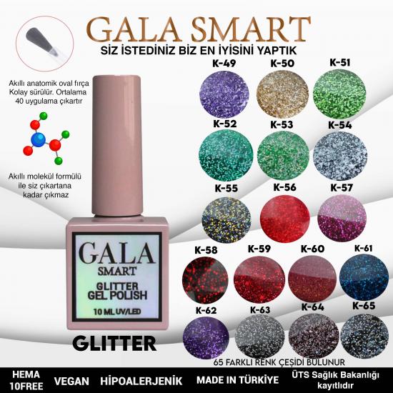 Gala Glitter Kalıcı Oje NO:54