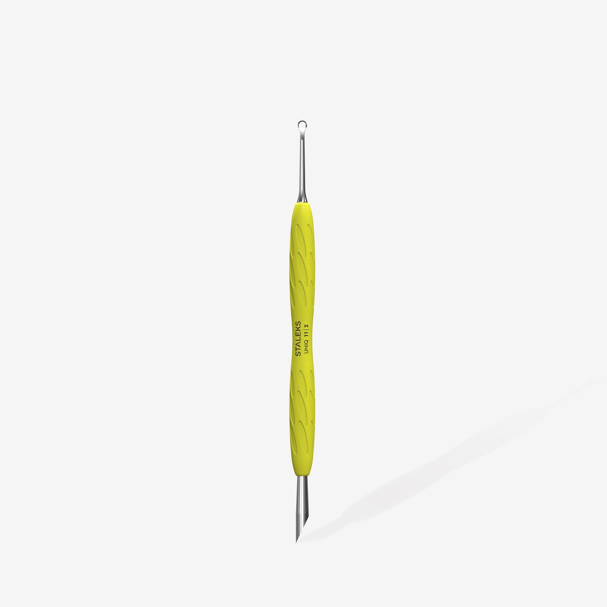 UNIQ 11 TYPE 2 Gummy Sarı Silikon Saplı Tırnak İtici (Eğik Uç ve Halka)