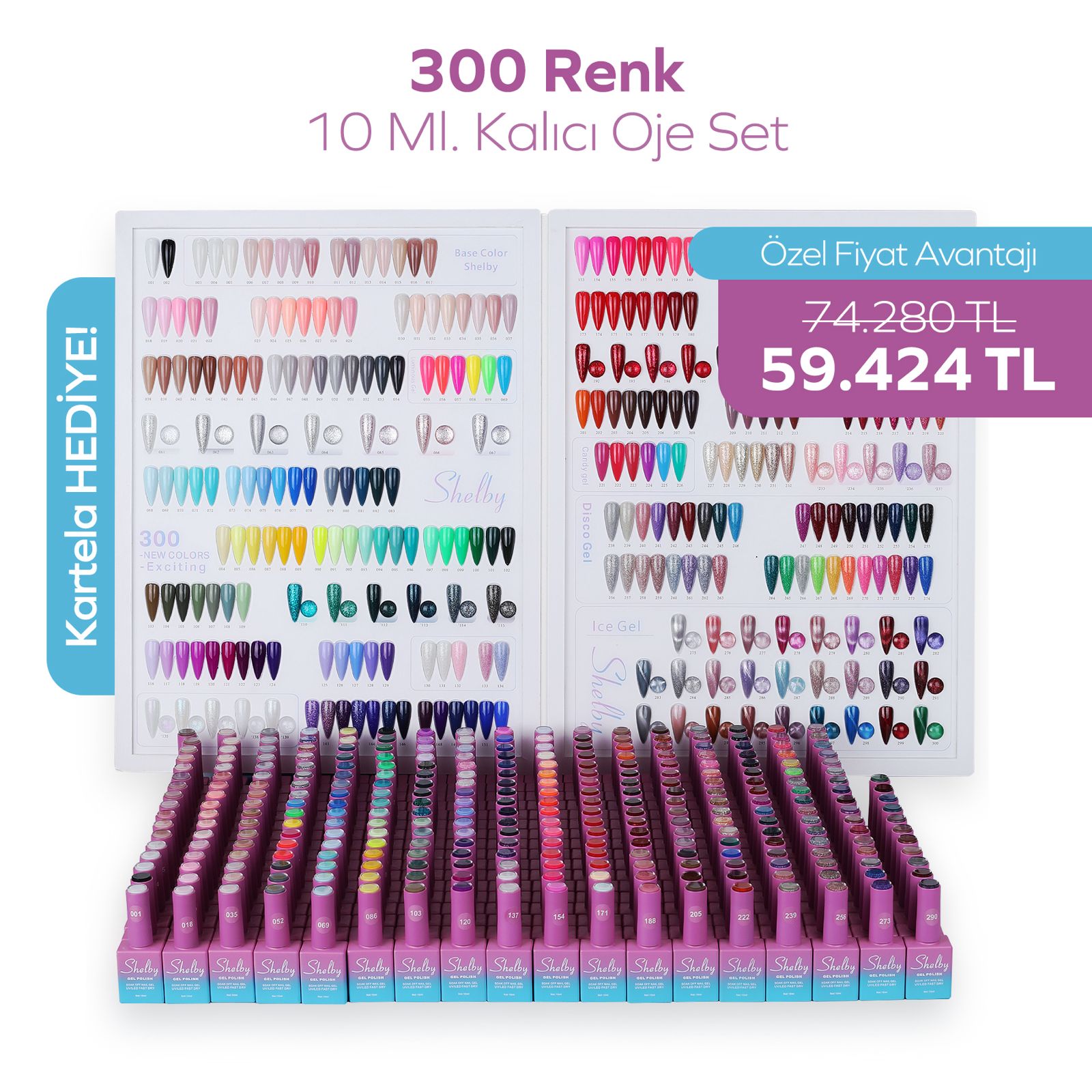 300 RENK 10 ML. KALICI OJE SET