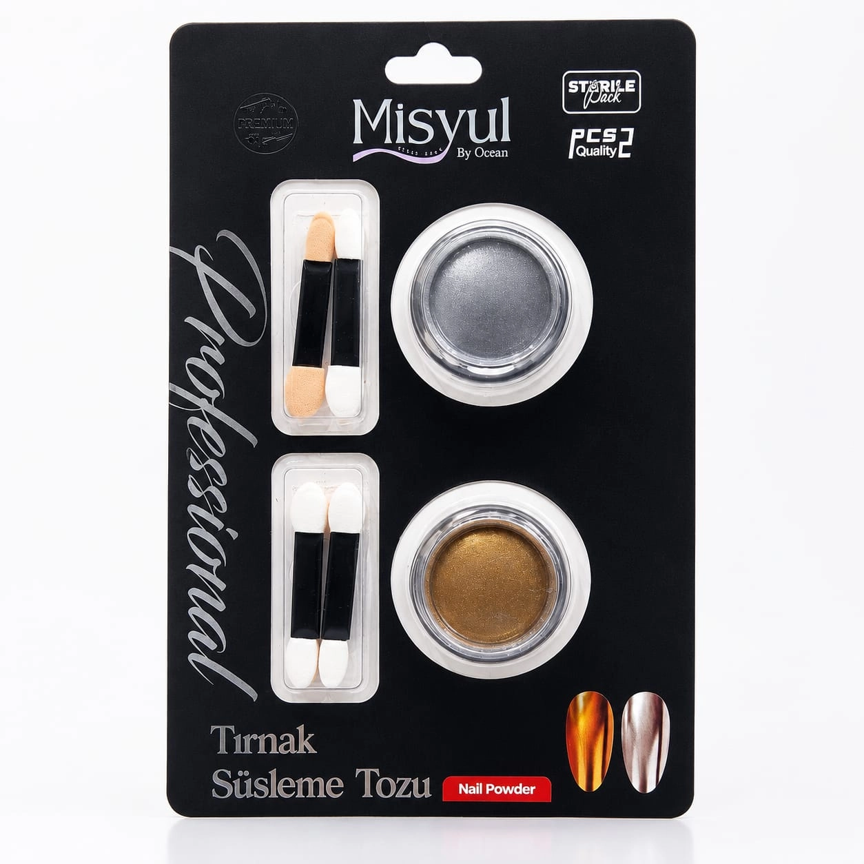 MİSYUL GOLD GÜMÜŞ İKİLİ KROM TOZ SETİ