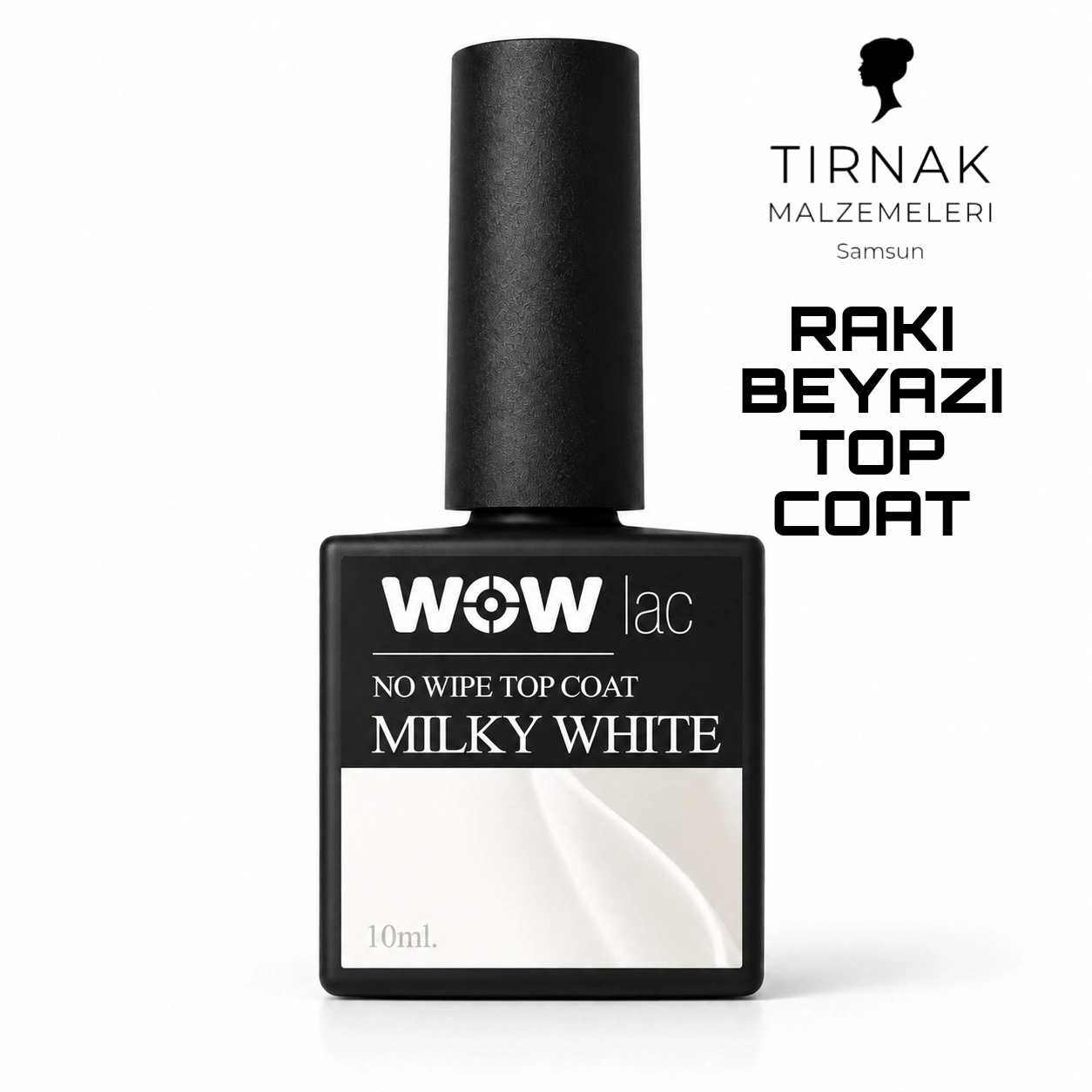 WOWLAC MİLKY TOP COAT 10ML RAKIBEYAZ 