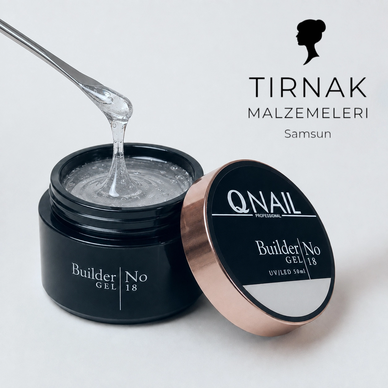 QNAİL BUİLDER JEL NO:18 ŞEFFAF ORTA KIVAM 50GR 