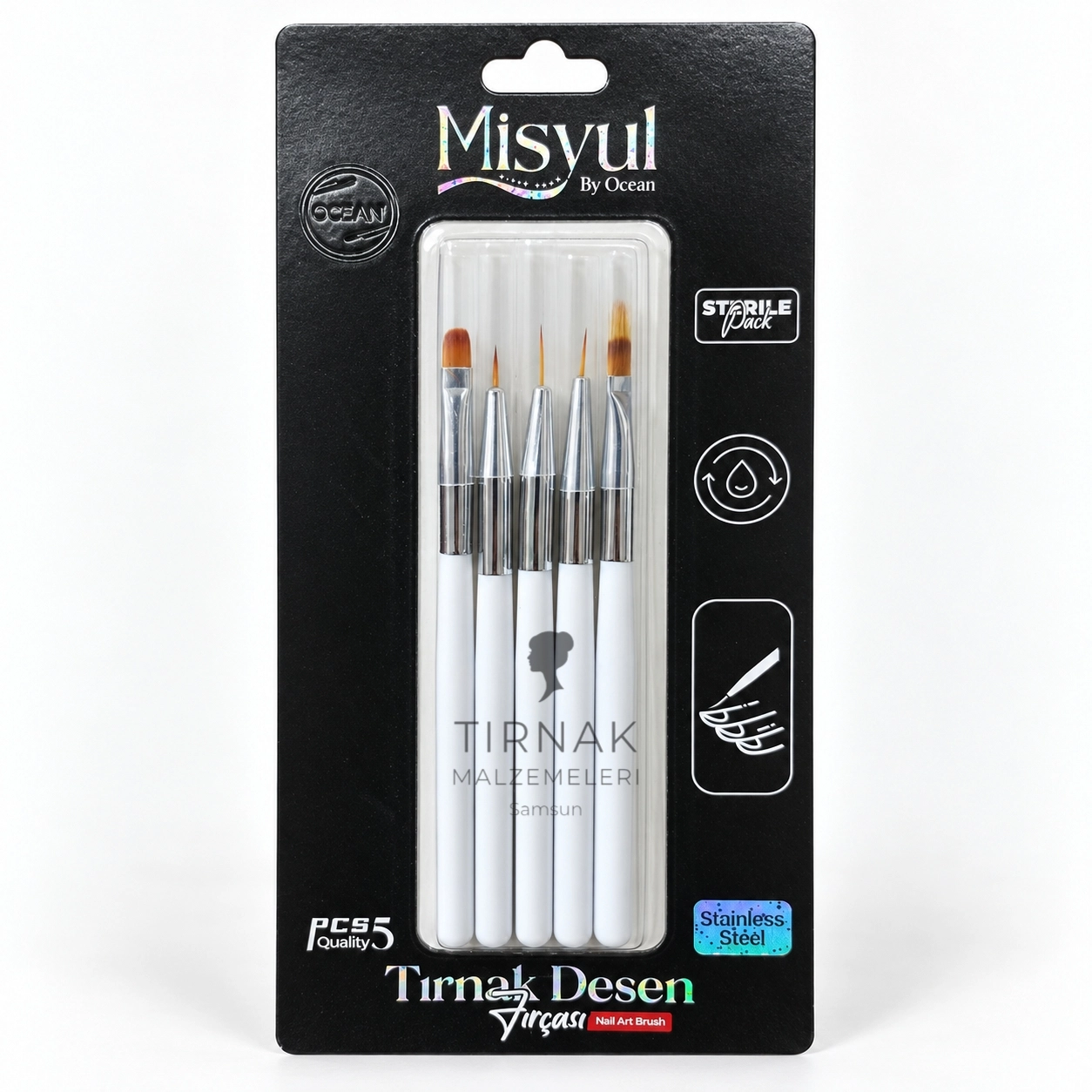 MİSYUL 5Lİ JEL FIRÇA SETİ BEYAZ