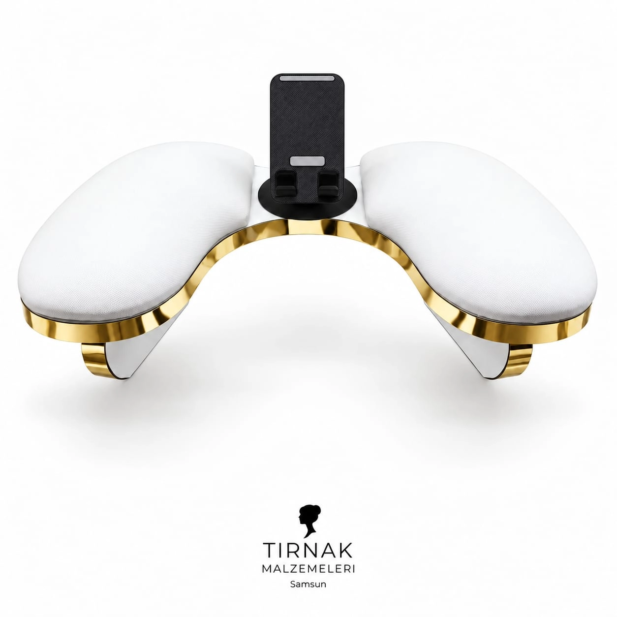 GOLD DETAYLI MANİKÜR SEHPA U MODEL TELEFON STANDLI