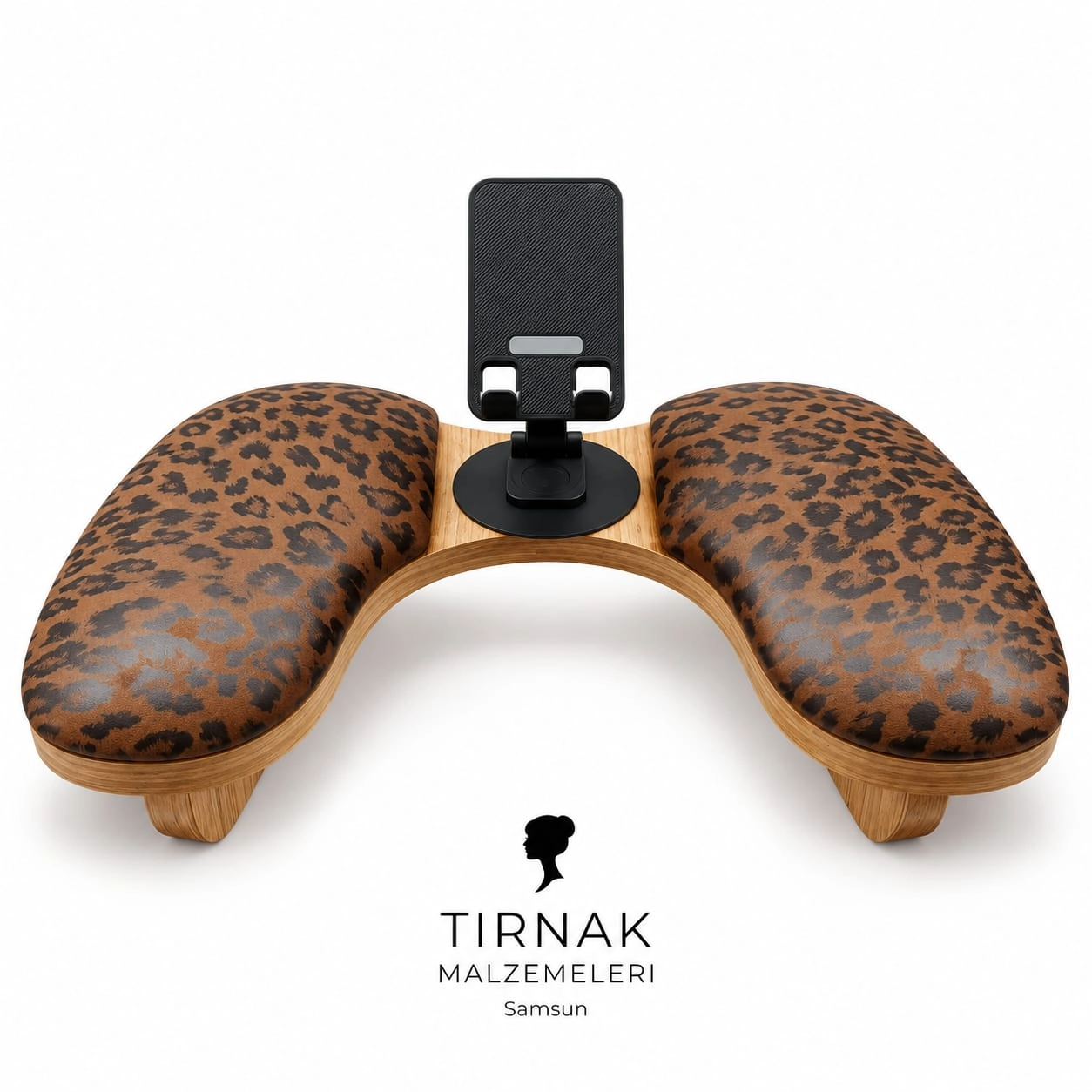 LEOPAR MANİKÜR SEHPA U MODEL TELEFON TUTACAKLI